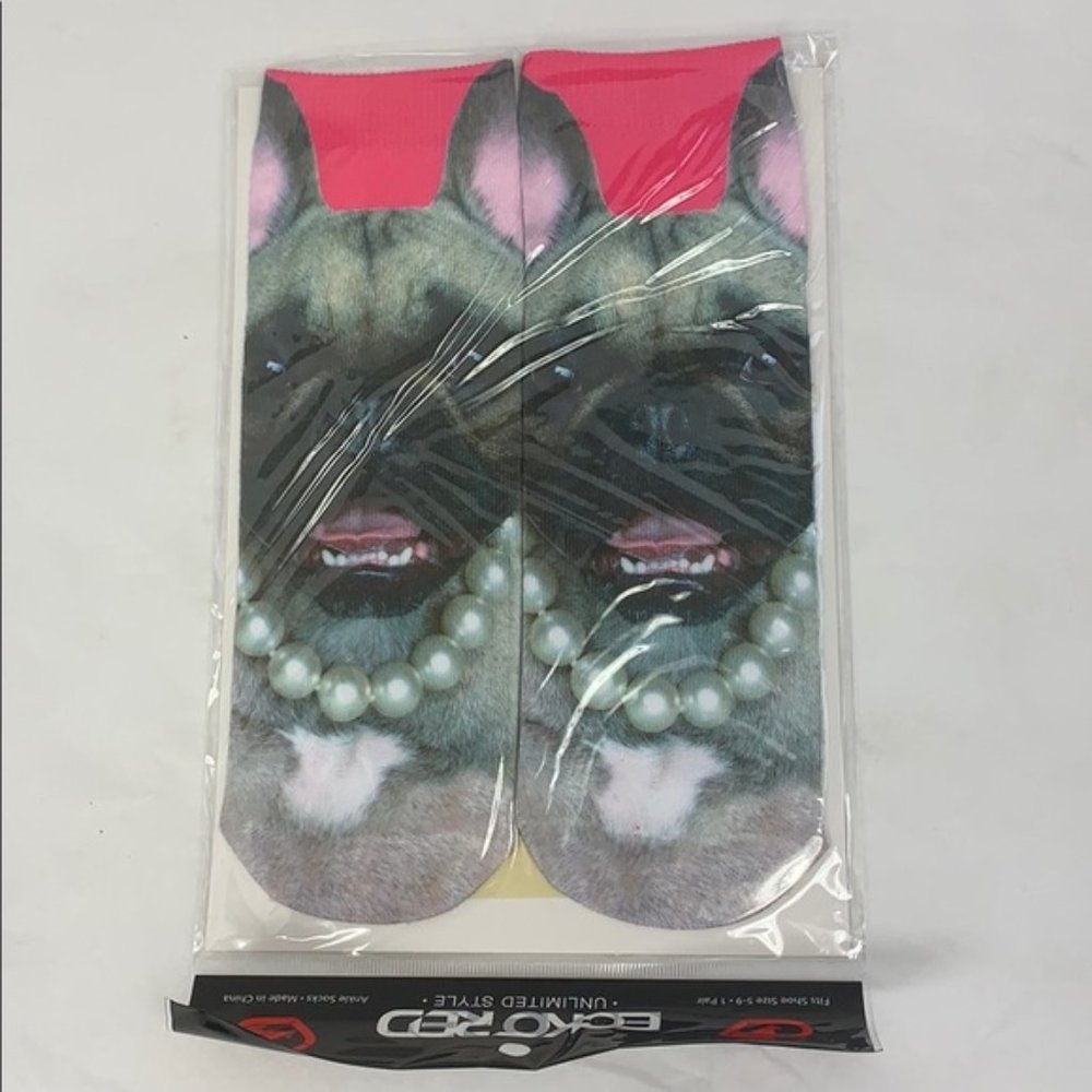 Ecko Red Pug Dog Pet Parl Animal Novelty Socks